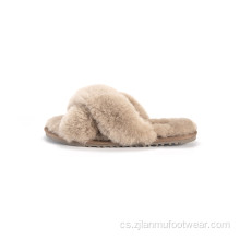 Shearling Plove Sandals Cross popruh pantofle